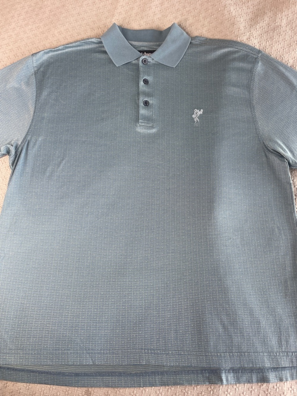 Men's Light Teal brend Ashworth Golf Shirt with Embroidered Logo